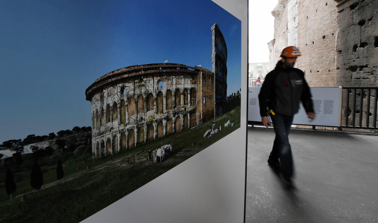 &quot;The Colosseum: an icon,&quot; which opens on an middle floor of the amphitheatre on March 8, 2017 and runs till January, 2018, is designed to show that life inside the iconic structure did not end with the disintegration of the empire or the final show of the classical era, in 523 AD. (AFP)