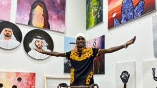 صور: رسّامٌ إثيوبي يتحدّى الشلل.. ويُكمل مسيرته الفنية في دبي!