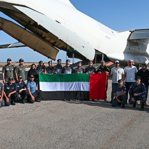 صور: "الفريق الإماراتي DVI" الأول عالميًا في الوصول إلى ليبيا لتحديد هويّات ضحايا الكوارث