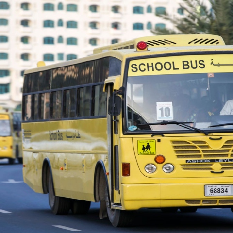صور: حافلات مدرسية بلا وفيات