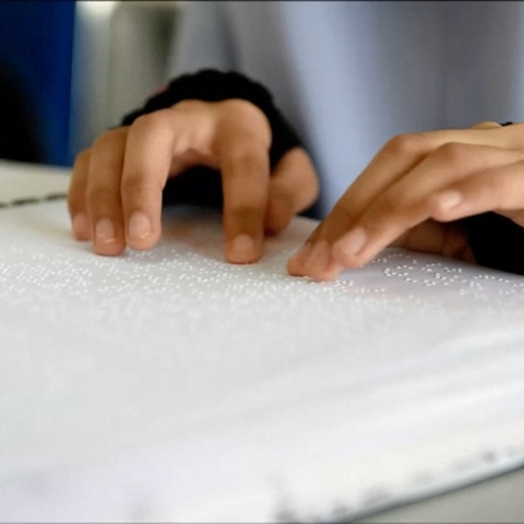 Photo: Blind students Learn the Quran