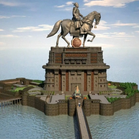 Photo: Mumbai Statue Stands on Divided Shores