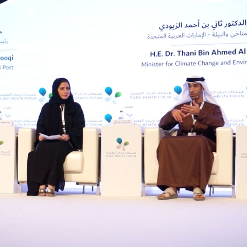 صور: وزير التغيّر المناخي والبيئة في "منتدى دبي الصحي"