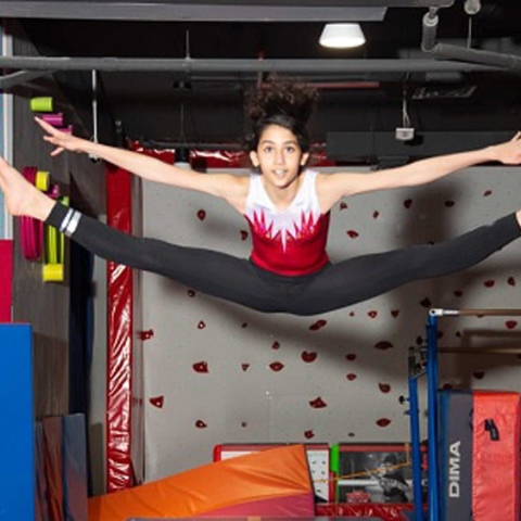 Photo: The young and inspiring Arab gymnastics champion: Ayat Al Hasan