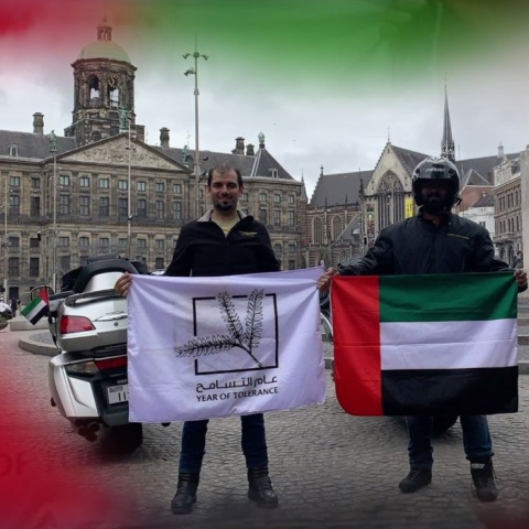 Photo: Dubai based bikers cross European borders to mark the Year of Tolerance