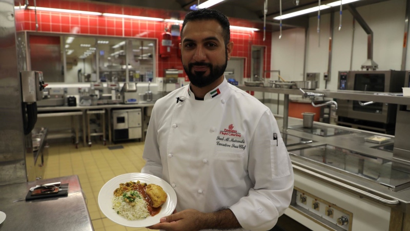 Photo: Saud Al Matrooshi... The first Emirati chef in the world’s largest flight catering kitchen