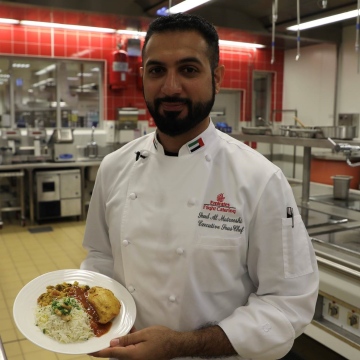 Photo: Saud Al Matrooshi... The first Emirati chef in the world’s largest flight catering kitchen